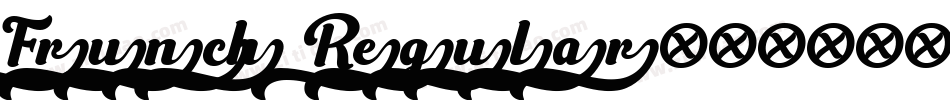 Frunch Regular字体转换